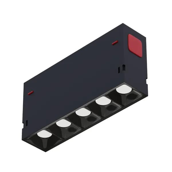Трековый магнитный светодиодный светильник LINER S39 TUYA SMART DIM 10W 5х2W OSRAM 36 град. CRI90 4000K Black L138x34x58mm 220V