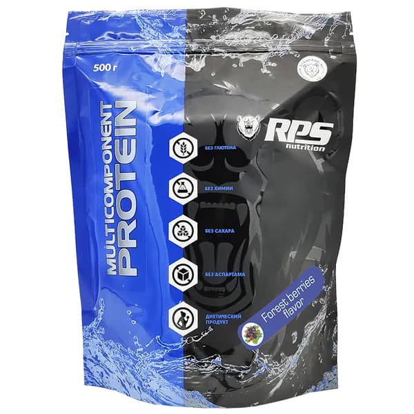 Мультикомпонентный протеин, многокомпонентный RPS Nutrition Multicomponent Protein, 500 г, лесные ягоды