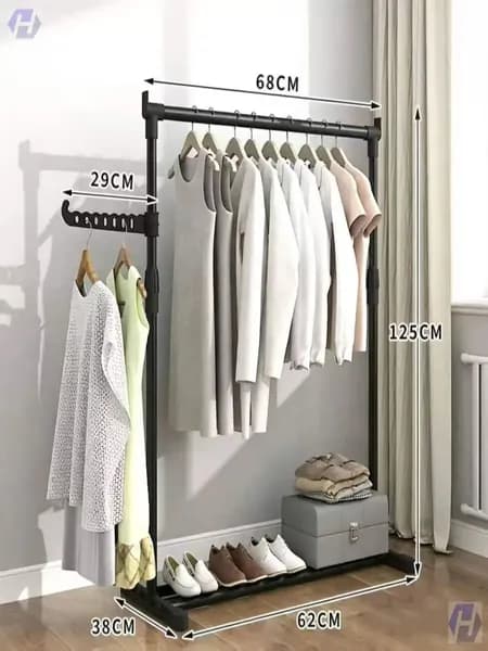 Вешалка напольная, 125 см х 68 см х 38 см