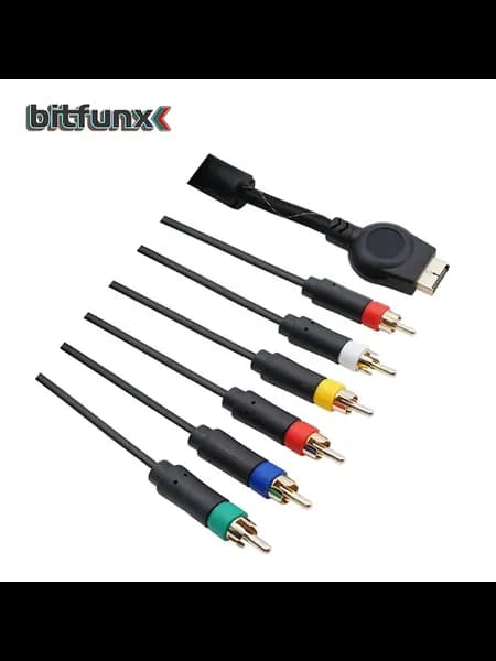 Bitfunx компонентный кабель для PS2 PS3, 1,8 м, черный