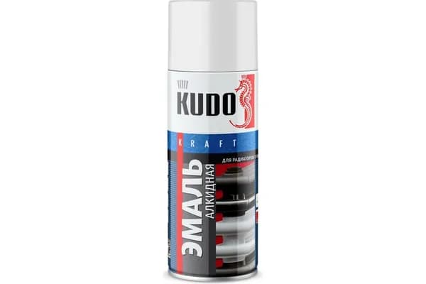 Эмаль для радиаторов отопления аэрозольная в баллончике KUDO матовая белая KU-5102
