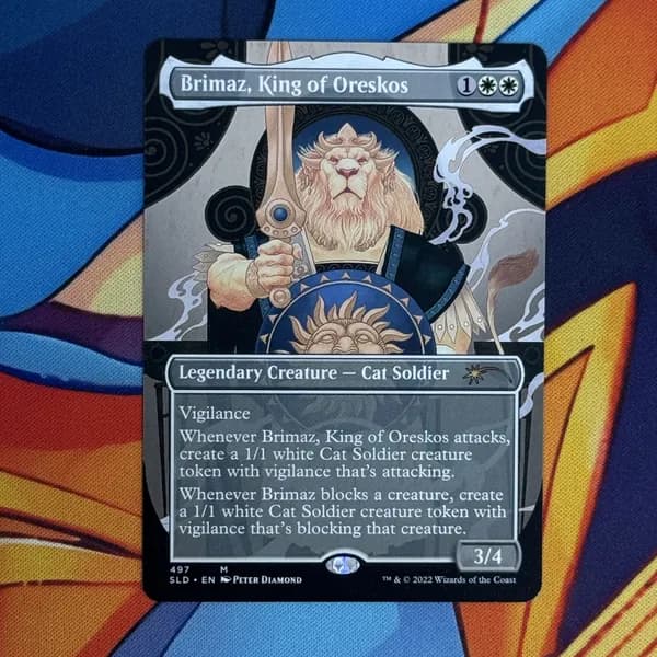 Кастомные прокси-карты высокого качества, MTG PROXY CARDS фойловые карты не, стандартный размер Brimaz, King of Oreskos SLD #497