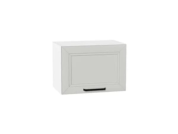 Шкаф верхний горизонтальный Нео, цвет фасада Grey Silk, цвет каркаса Белый, 358*500*320 мм (В*Ш*Г)