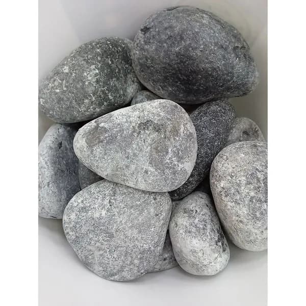 Змеевик шлифованный D70-200 (20кг. ведро) Mineral kamen "Уральские"
