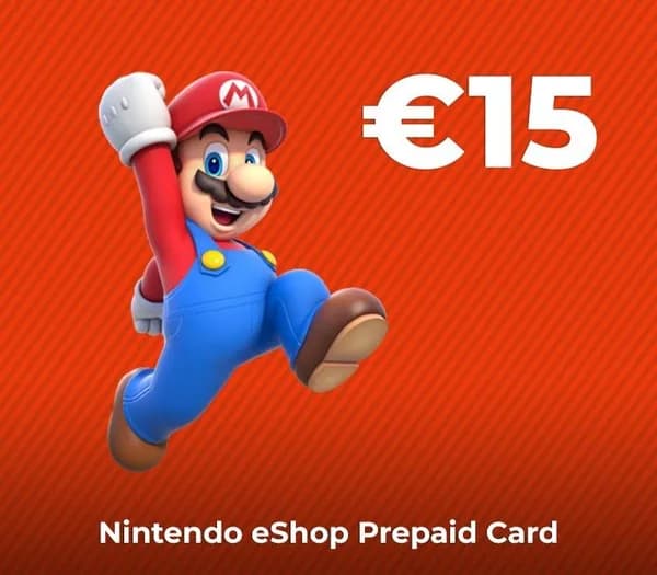 Пополнение 15 Евро Nintendo eShop Карта Оплаты Европа цифровой ключ нинтендо