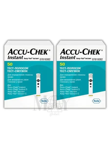 Accu-Chek Instant, тест-полоски, 100 шт. (12.2026)