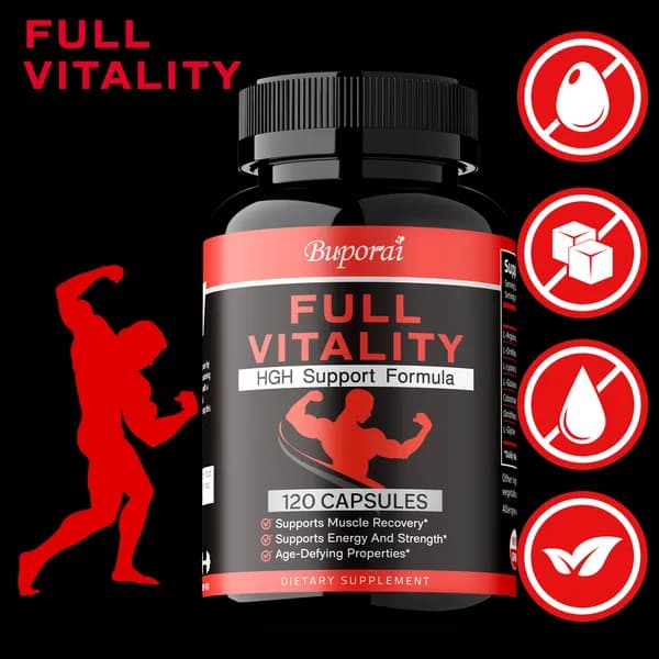 Buporai - Vitality HGH Support - L-аргинин, L-орнитин, L-лизин, L-глутамин и др. - Способствует восстановлению мышц, повышает энергию и силу, а также обладает омолаживающими свойствами.