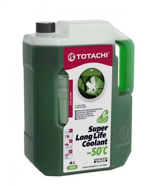 Антифриз готовый раствор 4 л Super LLC Green зеленый / Totachi 41704