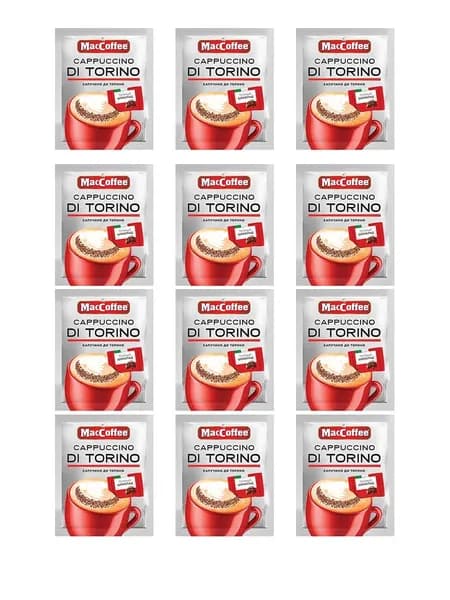 MACCOFFEE Напиток кофейный Капучино ди Торино, 25,5 г., 12 штук.