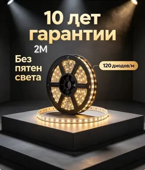 Светодиодная лента 20 Вт, IP20, IP21, Теплый белый, 1 шт