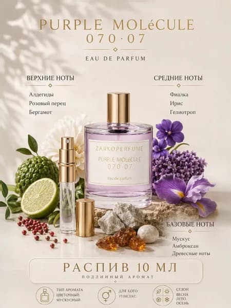 ZARKOPERFUME Вода парфюмерная Парпл Молекула 10 мл