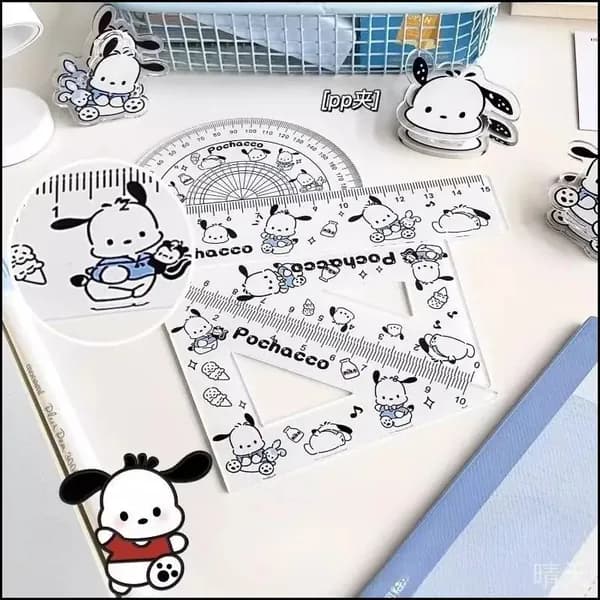 Линейка Почакко / Pochacco, набор из 4 предметов
