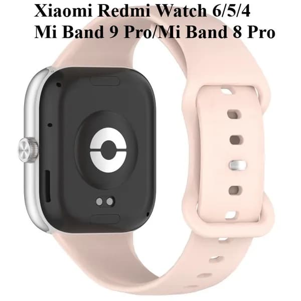 Силиконовый ремешок для Xiaomi Redmi Watch 6 / 5 / 4 ; Mi Band 9 Pro , Mi Band 8 Pro, с пряжкой-бабочкой