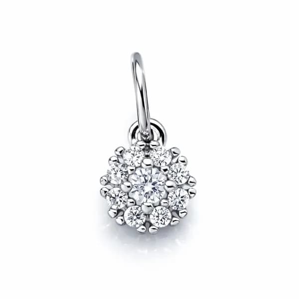 Подвес с фианитами серебро 925 пробы 585GOLD