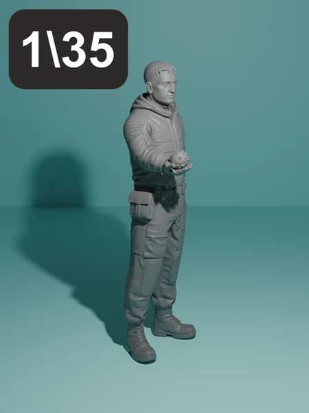 Проводник с артефактом. Фигурка в масштабе 1:35
