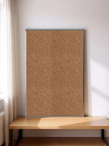 Доска пробковая 100x60 см, BoardSYS, алюминиевая рама, настенная