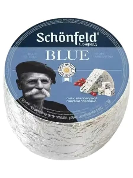 Сыр мягкий Schonfeld Blue с благородной голубой плесенью 54% 1 кг
