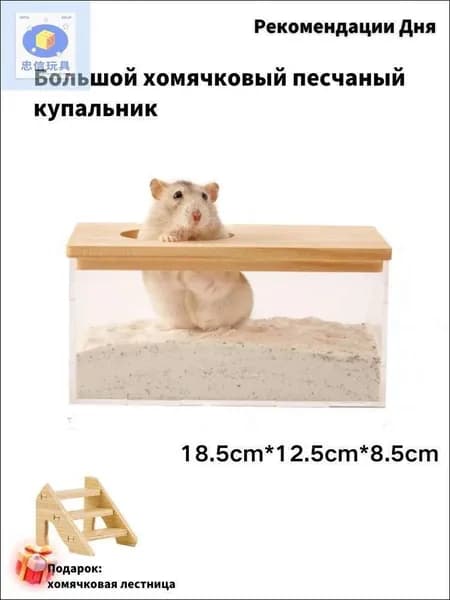 Купалка для мелких грызунов/Домик для хомяков,Бесплатная лестница для хомяка