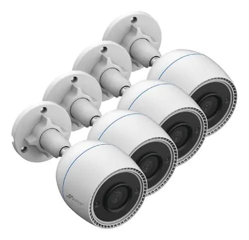IP видеокамера Ezviz CS-H3c Не (Color) 2МП Уличная Wi-Fi камера встроенный микрофон и слот под microsd карту. Комплект 4 штуки