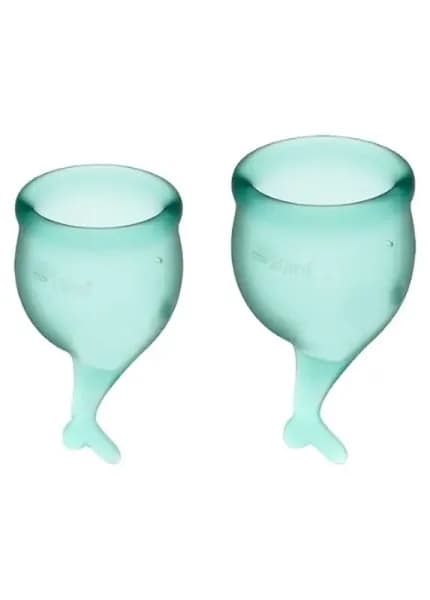 Набор менструальных чаш Satisfyer Feel secure Menstrual Cup (dark green)