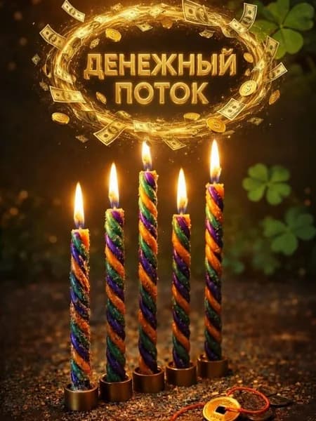 Набор магических свечей "Денежный поток"