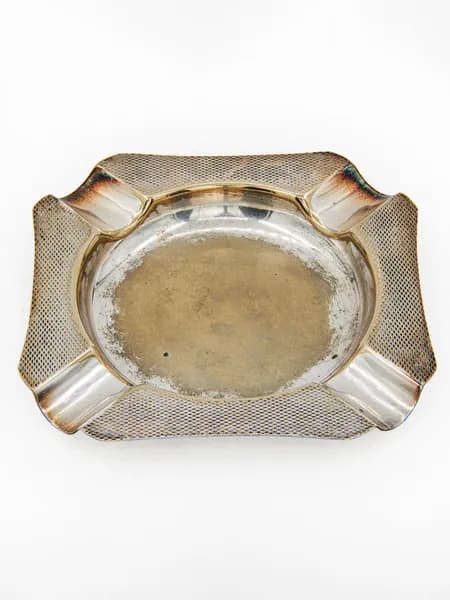 Пепельница, 1900 - 1920 годы, Англия; мельхиор, серебрение