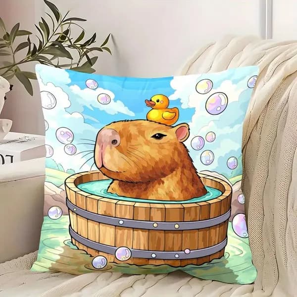 Наволочка декоративная 45x45 см 1 шт оранжевый