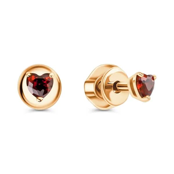 Серьги женские с фианитами из красного золота 375 пробы 585GOLD
