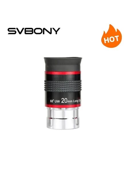 SVBONY 68 градусов 20 мм 1.25" сверхширокоугольный окуляр для телескопа, большое поле зрения, FMC, для наблюдение Млечного пути