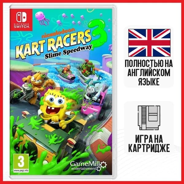 Игра Nickelodeon Kart Racers 3: Slime Speedway (Nintendo Switch, английская версия)