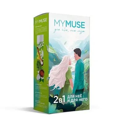 MY MUSE набор гель для душа, 200мл + шампунь-бальзам от перхоти, 200мл
