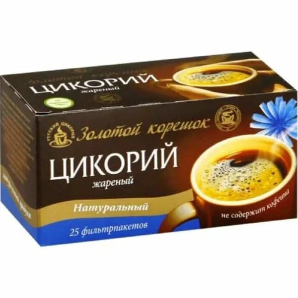 Русский цикорий Цикорий молотый Натуральный, жареный, 25 пак в уп