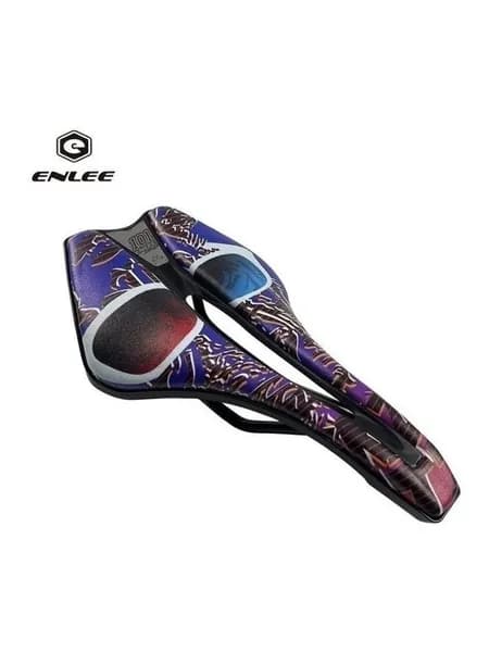 Седло велосипедное Enlee DS-30D фитнесс/спорт, MTB, с цветным принтом, унисекс.