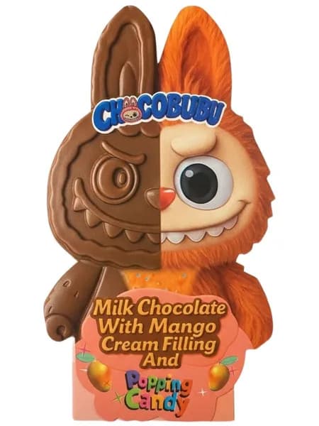 Chocobubu Молочный шоколад с начинкой из молочного крема, манго и взрывной карамели, 100 г