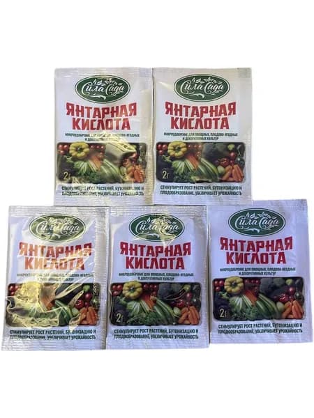 Янтарная кислота 10гр (5 пакетов, по 2гр)