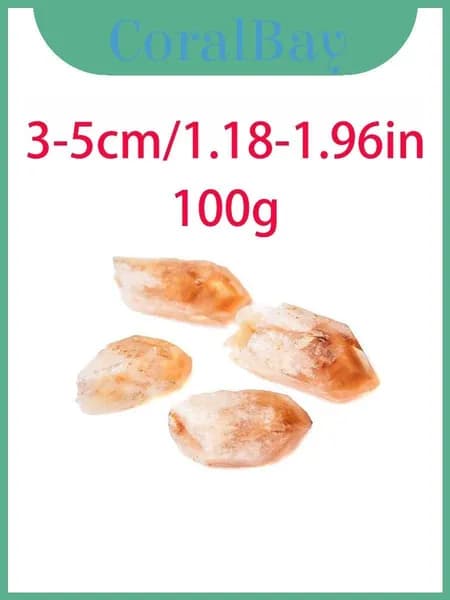 кристалл кварца natural citrine yellow points для духовного исцеления и декора, 3-5 см, 100 г