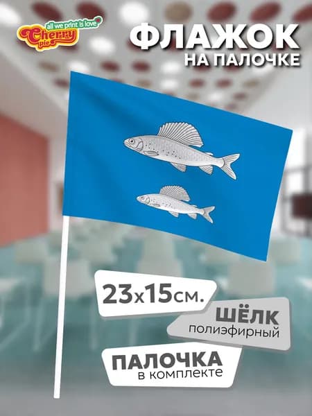 Флаг 23x15 на палочке Бишигино (Забайкальский край)
