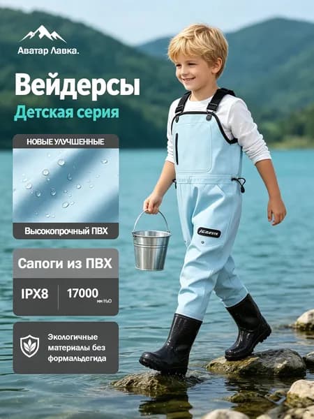 Вейдерсы Детские вейдерсы, комбинезоны для рыбалки (Ориентируйтесь на таблицу размеров)