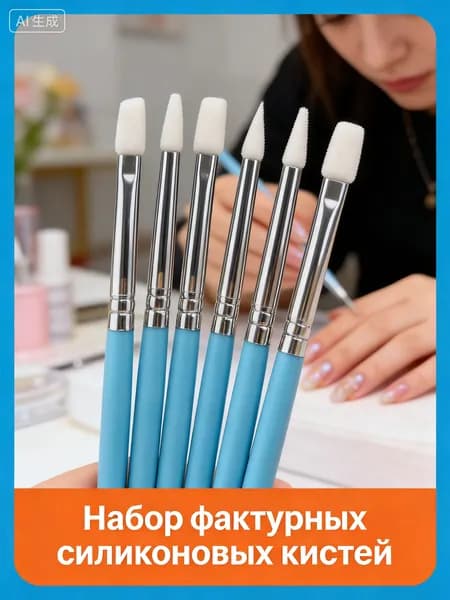 Набор фактурных силиконовых кистей