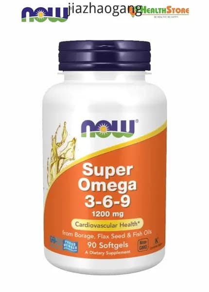 NOW Super Omega 3-6-9 Fish Oil 90 софтгелевых капсул, Нау Супер Омега 3-6-9 1200 мг