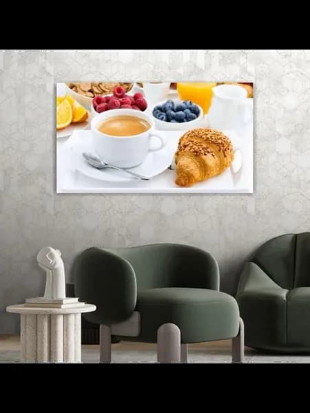 Картина на холсте, 60x110, Ягоды fresh berries мюсли