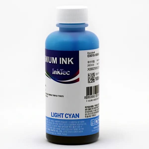 Чернила InkTec E0010-100MLC Light Cyan для Epson T0825, (100мл)