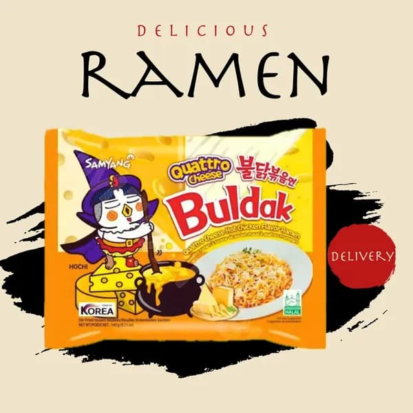 Buldak quatro cheese рамен/Бульдак 4 сыра рамен