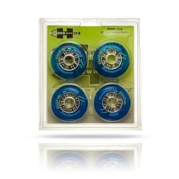 Колеса для роликовых коньков HYPER NX-360 90mm/84A trans blue комплект 4 шт