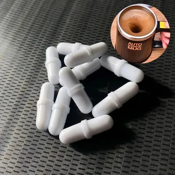 Запчасть для ручной кофемолки "10pcs Автоматический самосмешивающий магнитный кружка капсулы цилиндричный магнитный смешивающий стержень умный смешиватель тепловой чашки аксессуары"