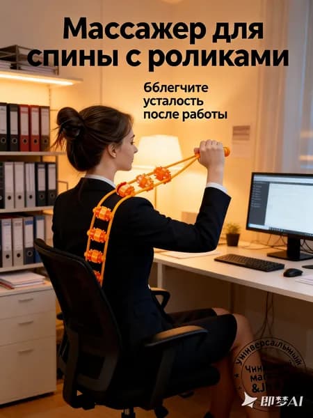 Веревка для всего тела, ручной массажный инструмент для ног, портативный роликовый пояс для спины