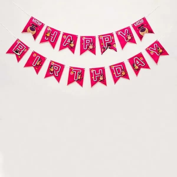 Праздничная гирлянда на день рождения с надписью Happy Birthday, мультяшный баннер с хвостиками для украшения детской комнаты и вечеринки
