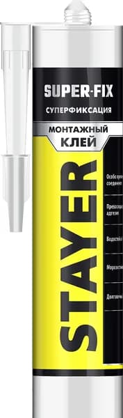 Суперсильный монтажный клей, 280 мл, белый // STAYER SUPER FIX Professional