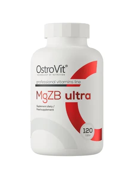 OstroVit MgZB Ultra, Магний, Цинк и Витамин В6 для здоровья костей и зубов, Витамины и минералы для нервной системы, 120 таблеток, Спортивное питание