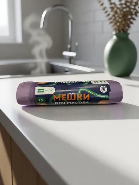 MirPack Мешки для мусора 60 л, 18мкм, 10 шт